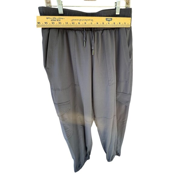 SPANX  Tan Jogger Track Pants High-Rise Elastic  Waist Size Large .Gray/Blue - Picture 8 of 16